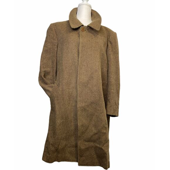 vintage Caesar IM Prorsum men Brown Wool Straight Cut Long Coat Genuine Alpaca - Picture 13 of 14